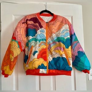 NEW Rainbow Clouds Bomber Jacket